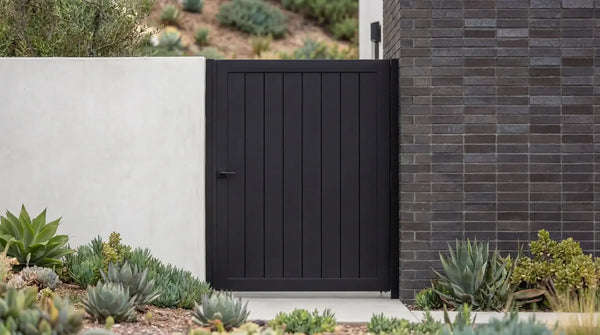 Ornamental metal privacy gate panel