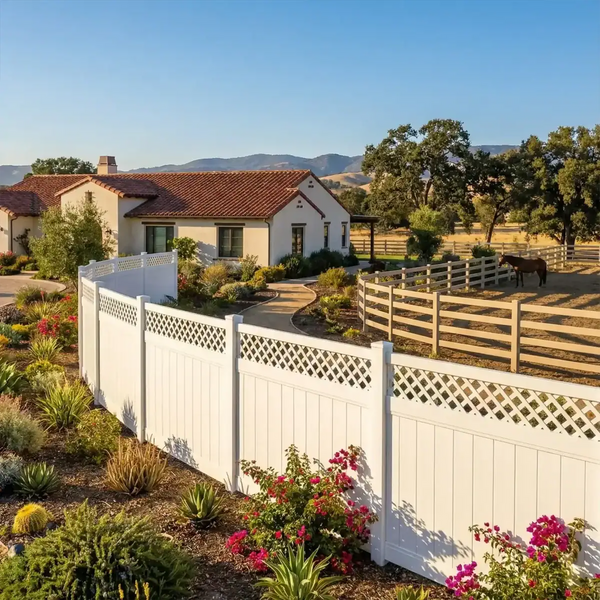 Custom vinyl fence