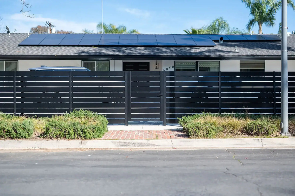 Completed vinyl fence project