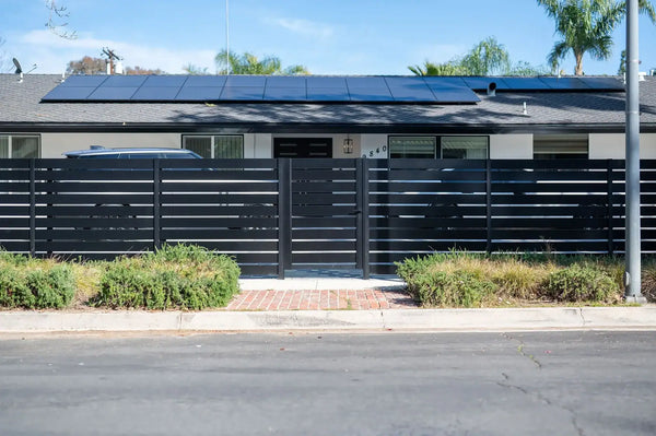 Completed vinyl fence project