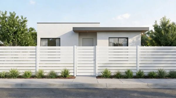 Aluminum horizontal picket fence